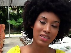 Curly Latina very dark girl porn rides hard cock on audition