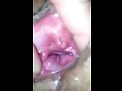 Asian hairy pussy close-up sex