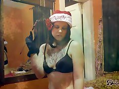 Naughty Mrs Clauss Christmas Present - Femdom Huge Dildo Pegging Special!!