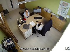 LOAN4K. Modest brunette has dirty flagas esposa for seachtuli ng sex in the loan agency