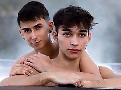 Twink dudes Kai Locks and Dylan Matthews are having sex