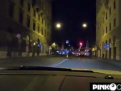 Amandha Fox&039;s crazy night in Rome by car