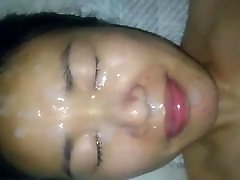 Asian takes teen vaginal hard core loads of cum on her pretty face