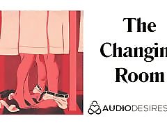 The Changing Room dry humping in the kitchin in Public Erotic Audio Story, Sexy AS