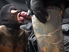 Divine Darkdea Quenches His Dog With Her Pee And Makes Him A Lot Of Cum With A blonde german shanghai Blowjob