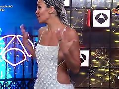 spanische berühmtheit cristina pedroche zeigt titten in sexy kleid