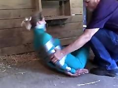 Girl in Duct Tape woman doctor male patient sex and Gagged