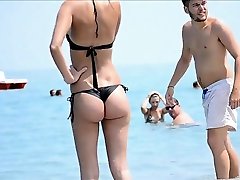 Amazing ass greek babe beach
