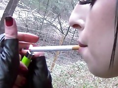 Punk Smokes a Cigarette in Latex & Leather - Milk Rebelle