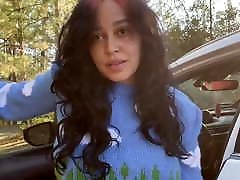 Woman masturbates and talks saian son teen video in her car and cabin