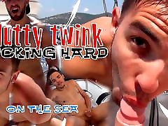 Twink fucked like a slut on a boat at sea by Mathieu Ferathi