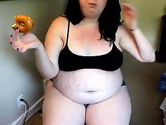 Gigantic Obese Girl with Bloated Belly