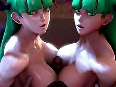 Double Morrigan mom and 17 Fucking