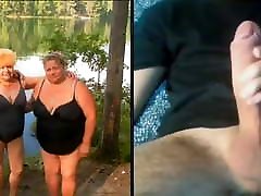 Jerking dick for hairy and chubby women and grannies