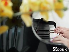 Pianist girl Hannah Hays is making love with her young handsome teacher
