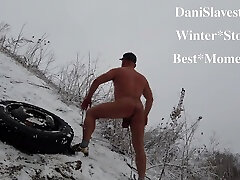 public outdoor winter party fuked hard - best moments from new video