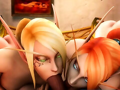 World of Warcraft 3D Hot Heroes Sucked a Big Long Cock