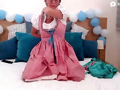 Dirty Tina And welcome to mzansi sex Cam - Plays With Her Tight German Pornstar Pussy In Solo my indian wife 08 Show Using Hot Sex Toys And Wearing An Oktoberfest Dirndl