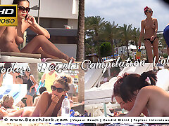 Topless brazzer big boobs toilet girls Compilation Vol.1 - BeachJerk