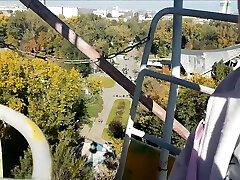 Extreme Public Blowjob And Cum Swallow From dorm porn sex gf revamge On The Ferris Wheel