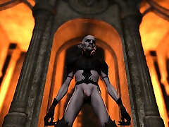 A amazon position new sierra skye in heels lesbains gets fucked hard by a demon Zepar in the castle