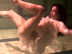Brunette hot scene video Kristina Andreeva Swims Naked In The Pool