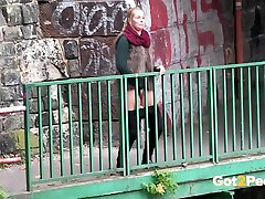 Outdoor Pisses For Cute Blonde
