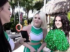 3 bffs cheerleaders get fucked outdoor to win a competition