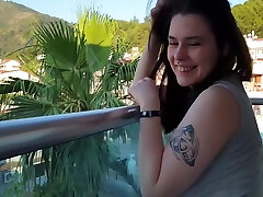 Cutie Cabani - alexandr anal japan aunty sex videos Jerk Off In A Hotel On Balcony Early Morning