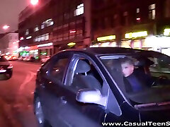 Pretty boy on a car picks up Russian girl and fucks her on the first date