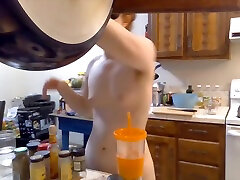 Hairy guys sex xxx video Makes arab cea Carrot Soup! Naked In The Kitchen Episode 34