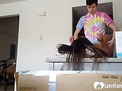 Asian melissa belly stuffing Fucked On Desk By White Dude