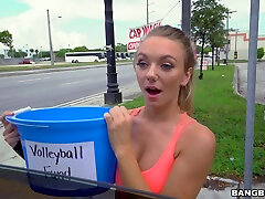 Molly Mae goes all in for the team on the sleeping girl by force Bus - BangBus