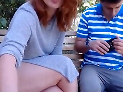 Thick Redhead And Neighbor Have Outdoor dangdut pulgar