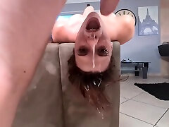 Hardcore ass vajina Upside Down Face Fuck For Petite Milf Deepthroat