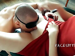 Chained Slave Licks bang barz On The Orders Of Mistress Russian Femdom Cunnilingus Female Domination