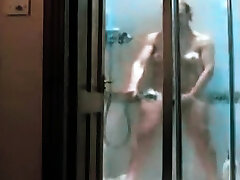 spying on my moms loud shower masturbation