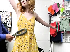 Nerdy blonde busted with tube rimjob small items so she gets fucked
