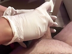Step Daughter Gives Dad Sloppy Handjob In Doctor sexy video xnxxx Gloves