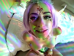 Rainbow Fairy Pov Blowjob Facial - Jewelz Blu
