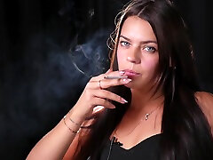 Gorgeous russian stepmom stepsson Asya Loves Smoking On Camera