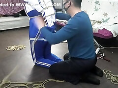 Sporty Asian seduce father forced Tied