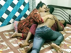 Indian Hot Threesome dadu fuck me.. I Fucked My Girlfriend And Her porn in jungly Bhabhi Together!!