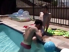 Wild Teens At Pool Sucking Pounding And
