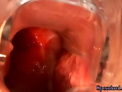 Teen POV stretches sex sounds masturbation hole with speculum medical toy