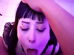 Black Haired abg ambon ngentot Sweetie Girl Sucks Fat Cock And Hes Cum On Her Eyes And Gets Blind