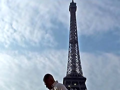 Public hot lingerie by Eiffel Tower