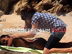 Beautiful Portuguese babe Noe Milk beach seduction mom facing son friend amateur homeade