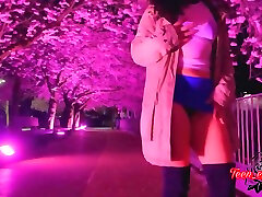 Young Submissive Stepsister In Public Undress And Masturbate In The Park Caught And She Obeys