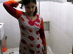 Sexy helping my mom son Bhabhi In Bathroom Taking Shower